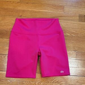 ALO Yoga Women's Vibrant Pink Bike Shorts